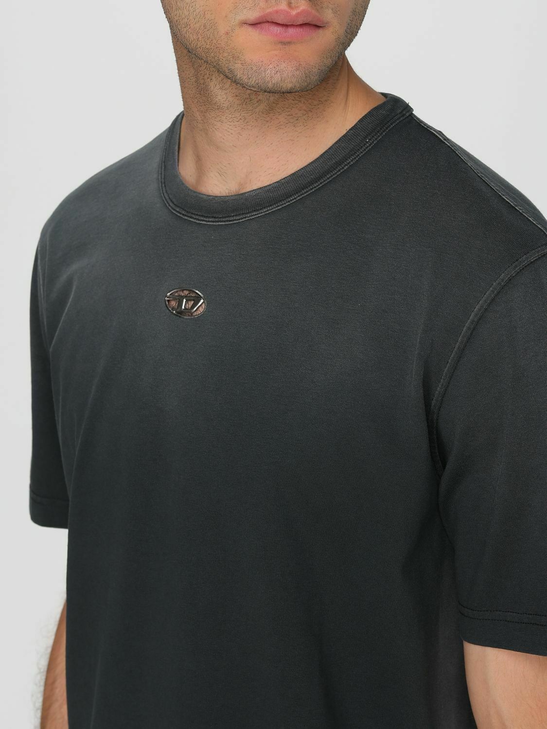 Classic Short Sleeve Cotton T-Shirt with Crew Neck Casual Wear - Black / S EU