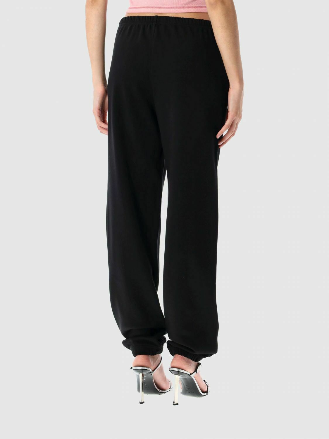Relaxed-Fit Elevated Casual Lounge Pants with Drawstring Waistband and Embroidered Logo - Black / S EU