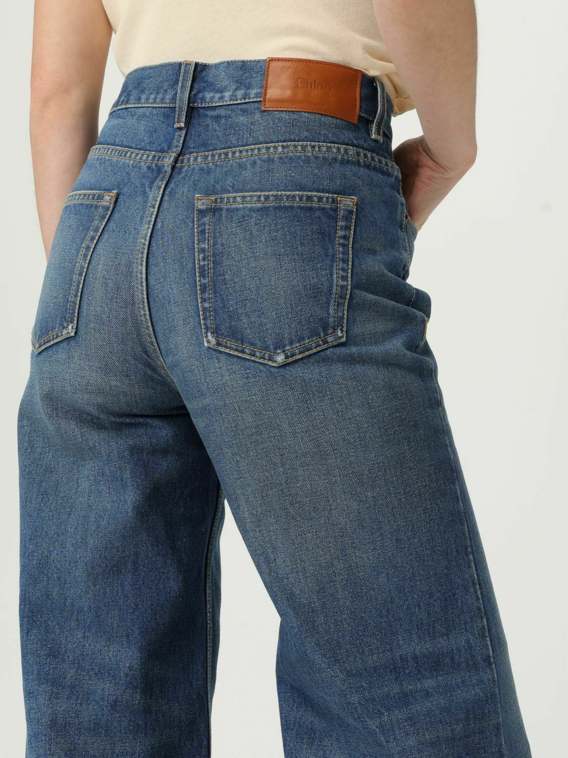 Wide Leg Jeans - Blue / 26 EU