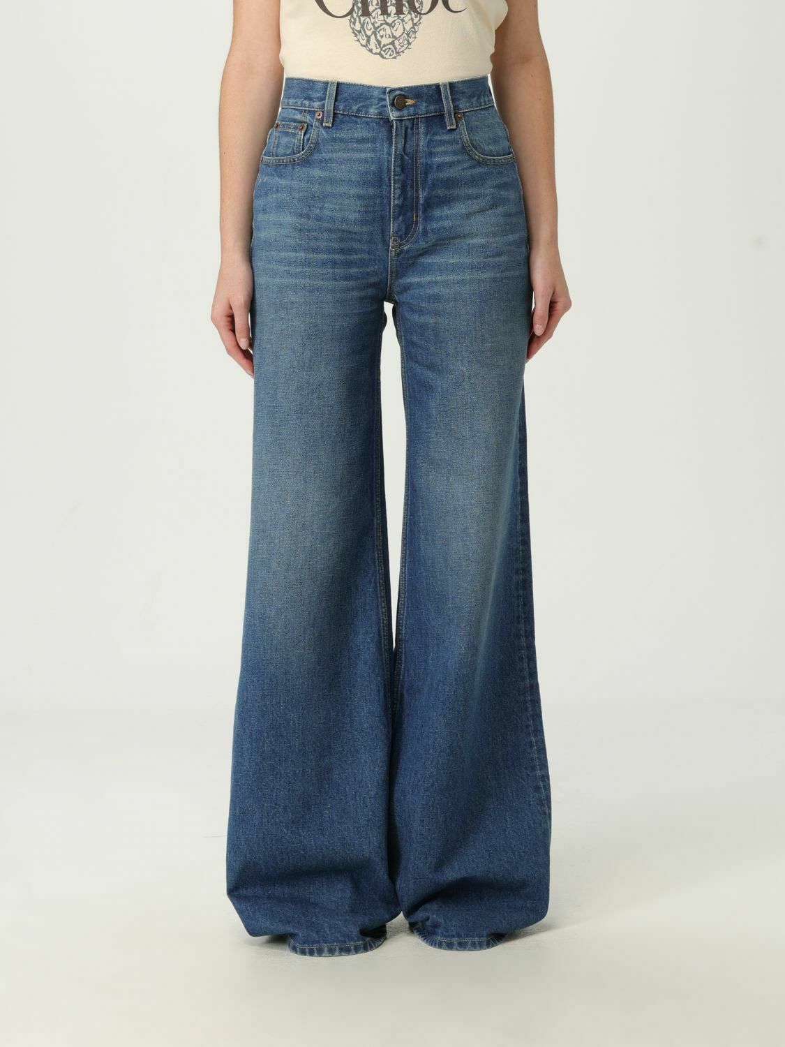 Wide Leg Jeans - Blue / 27 IT