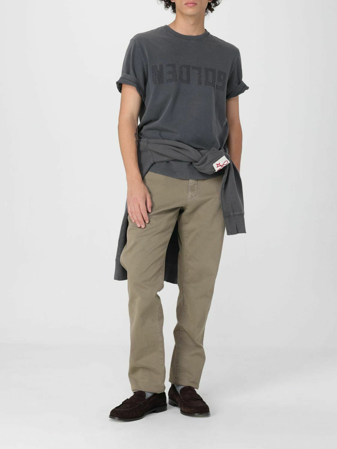 Graphic Print T-Shirt - Grey / L EU