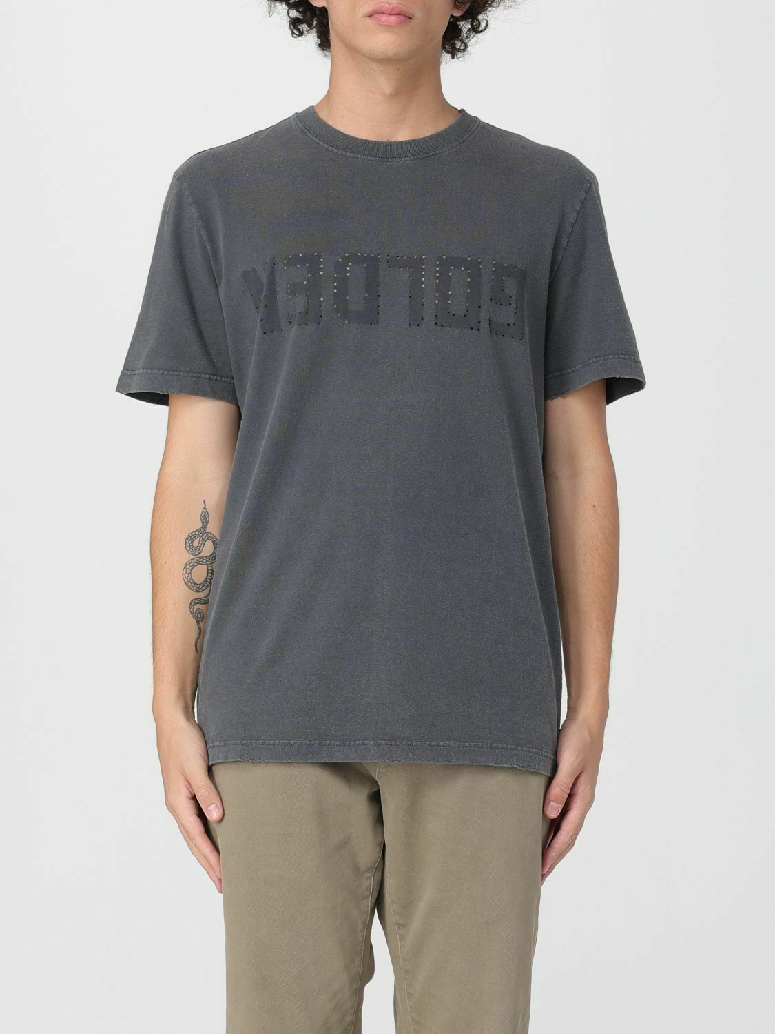 Graphic Print T-Shirt - Grey / L EU