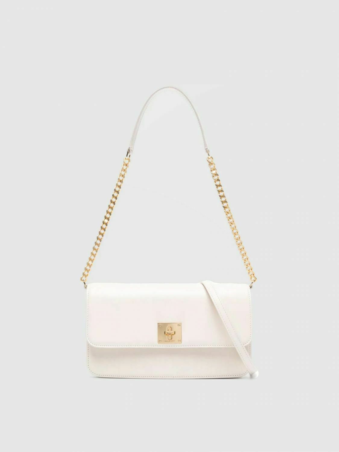 Chain-Strap Shoulder Bag - White / U EU