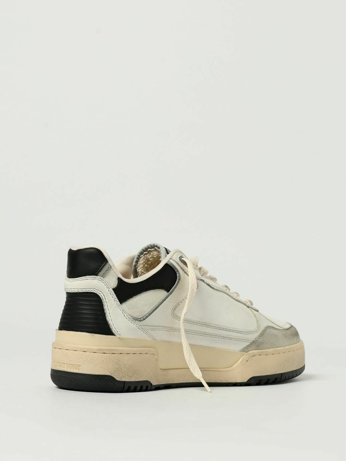 Leather Platform Sneakers - White / 45 neck