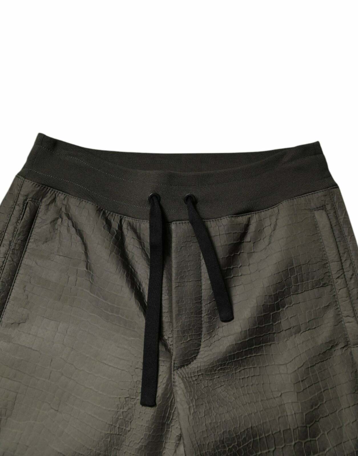 Lambskin Leather Jogger Sweatpants with Drawstring Closure - Brown / 50 IT