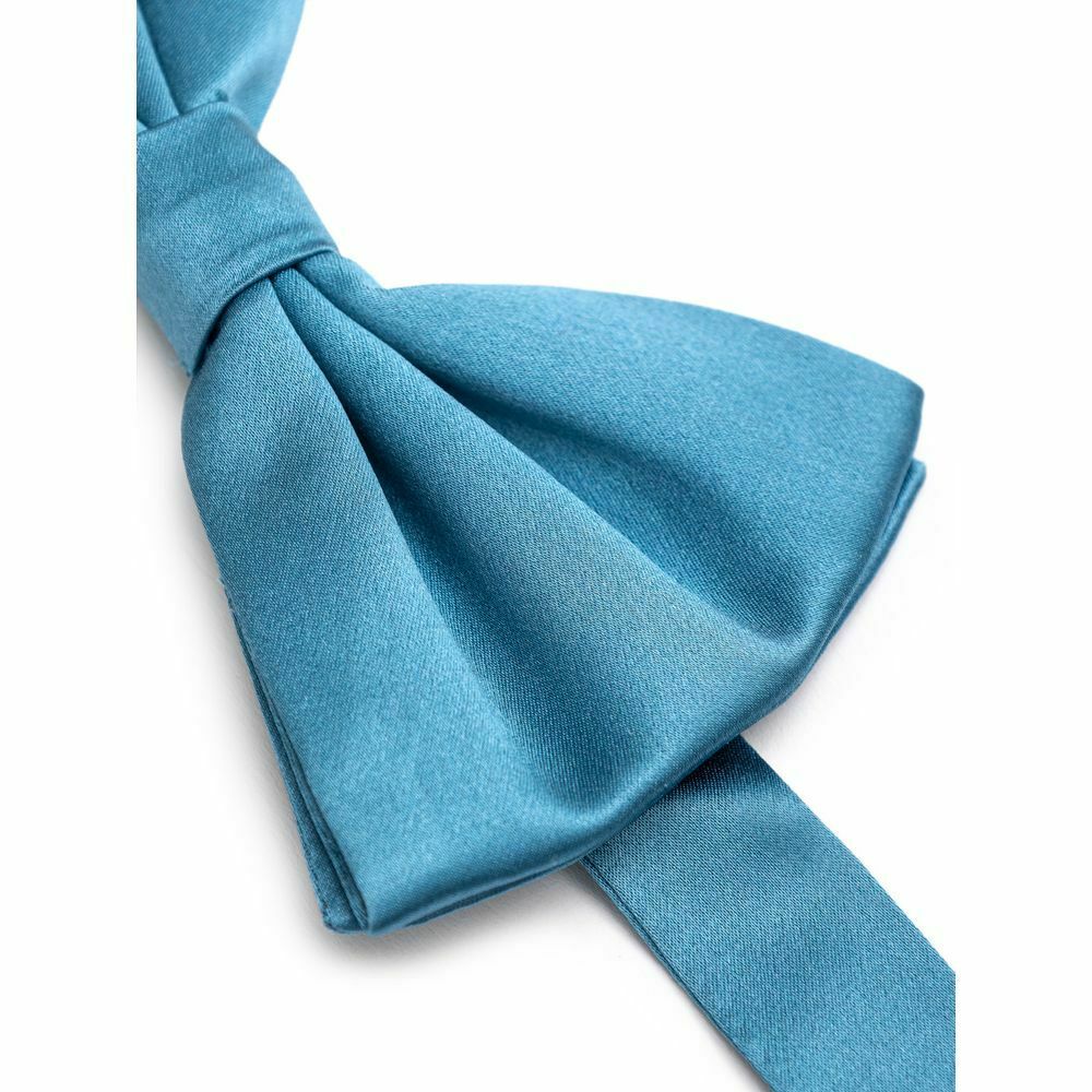 Silk Tie and Bow Tie Set - Blue / One Size