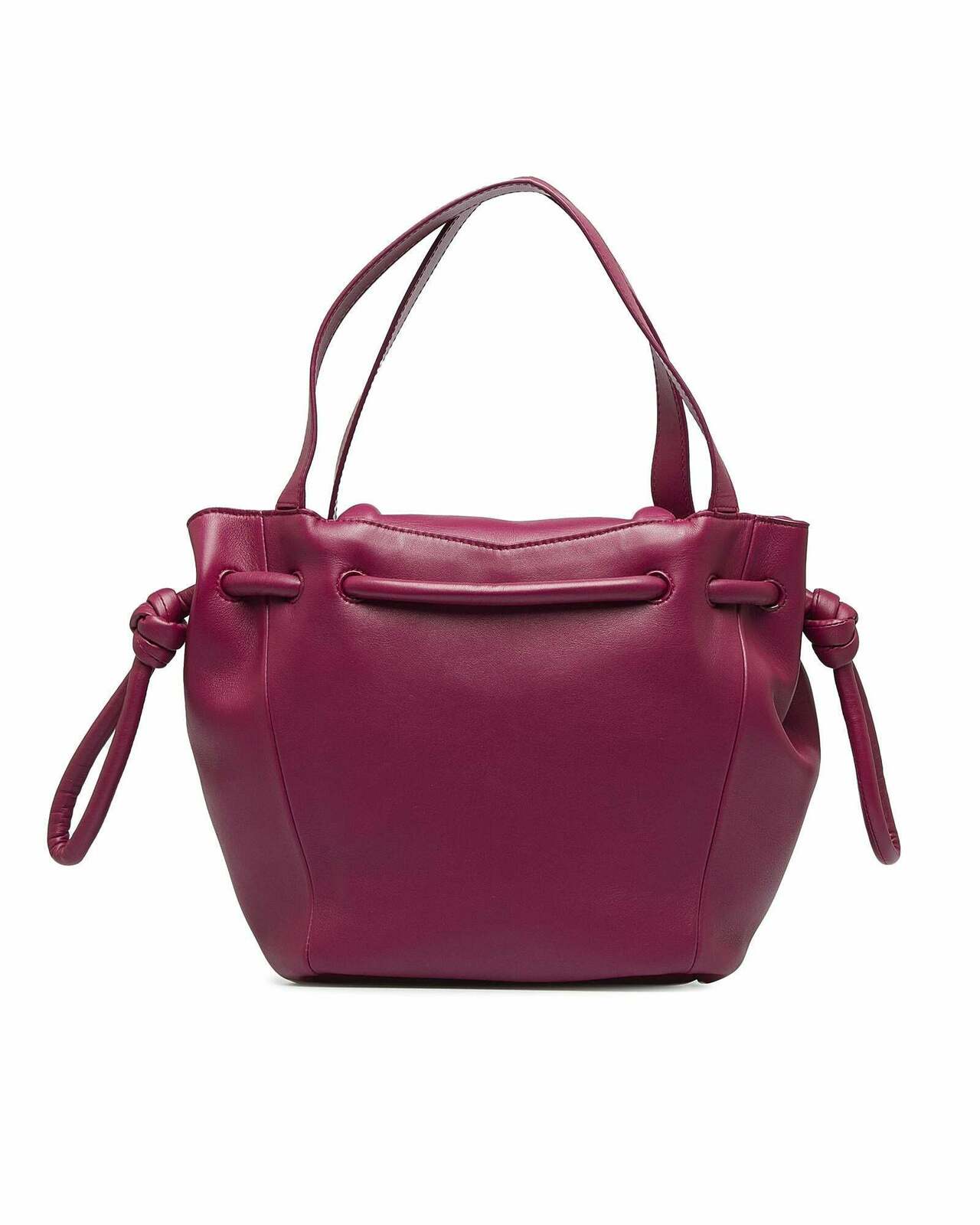 The Pouch Knot Top Zip Bag - Pink / One Size