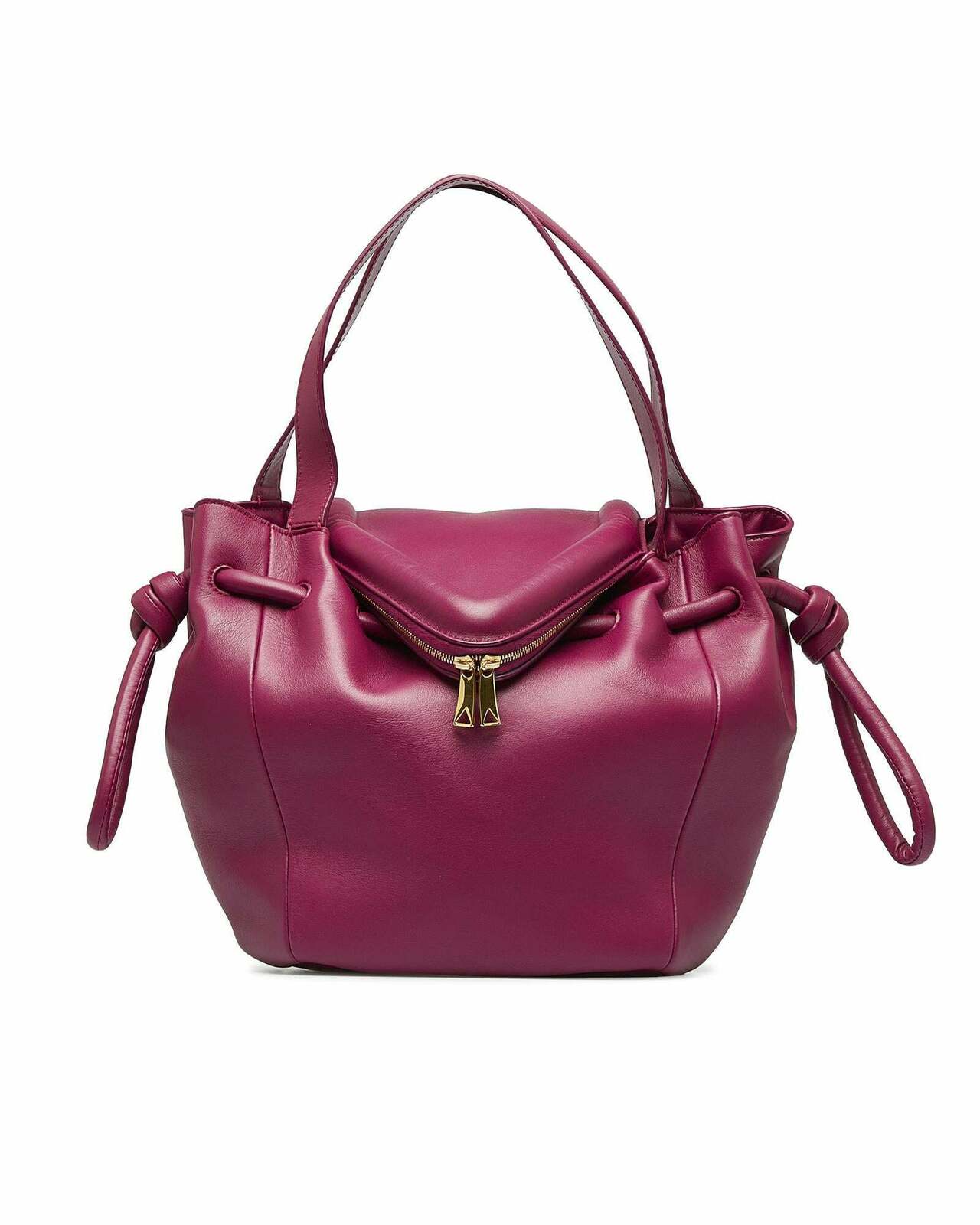 The Pouch Knot Top Zip Bag - Pink / One Size
