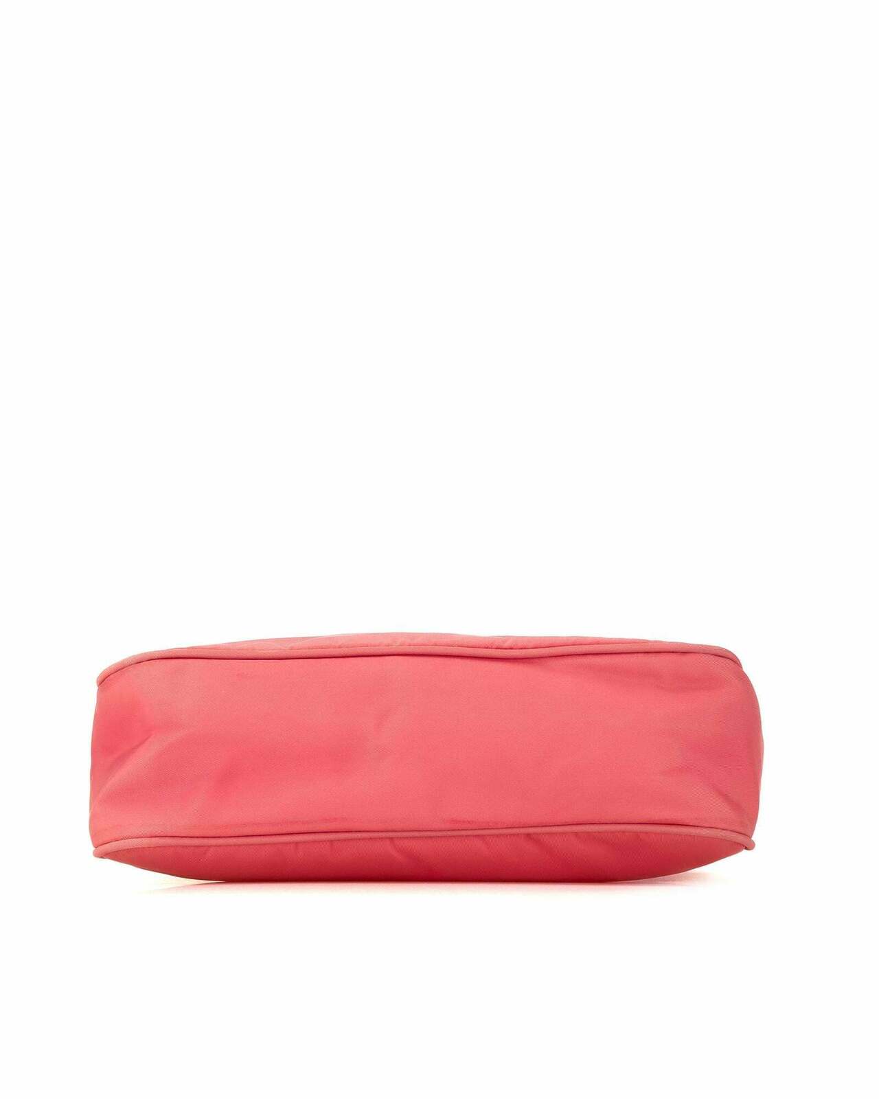 Nylon Shoulder Bag with Leather Strap - Pink / One Size