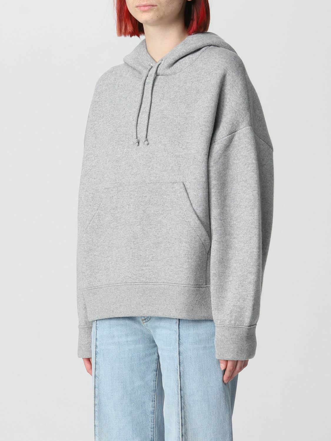 Oversized Knit Hoodie Relaxed Fit - Grey / S EU