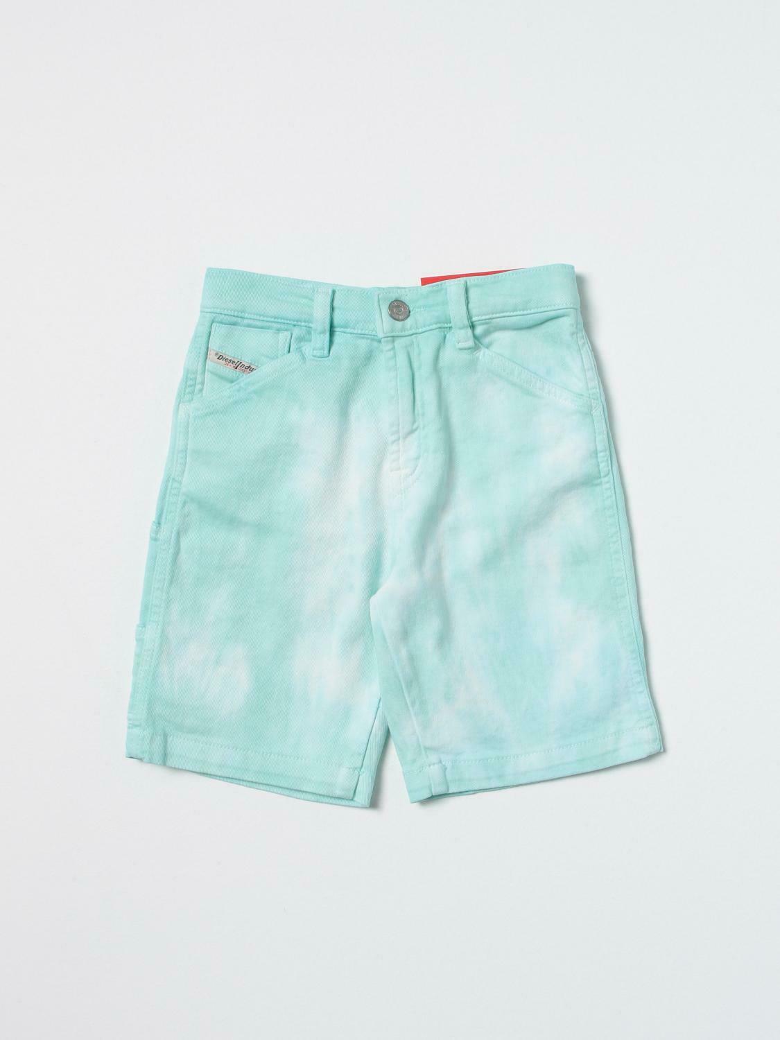 TieDye Denim Shorts - Water / 4 EU