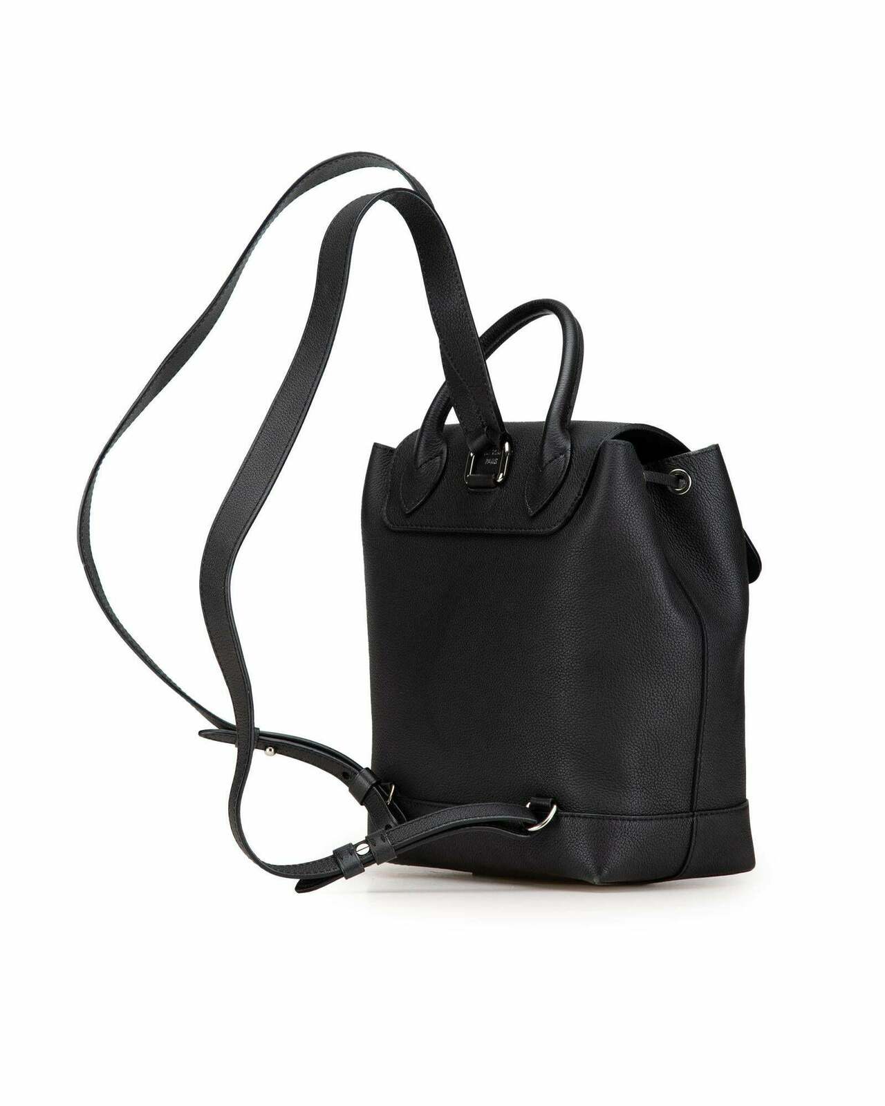 Pebbled Leather Backpack - Black / One Size