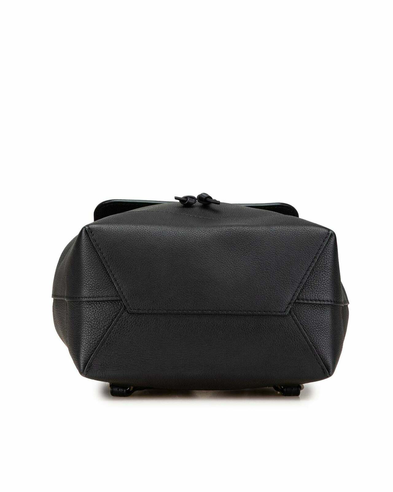 Pebbled Leather Backpack - Black / One Size