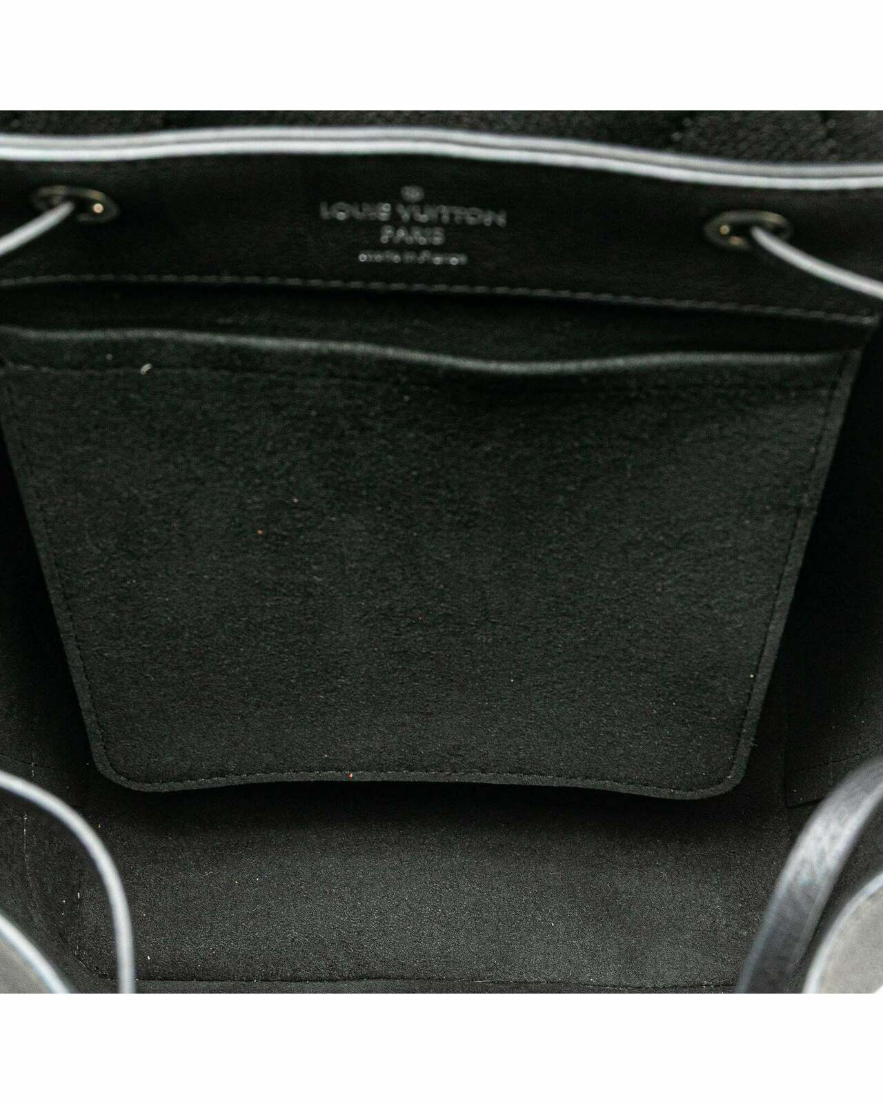 Pebbled Leather Backpack - Black / One Size