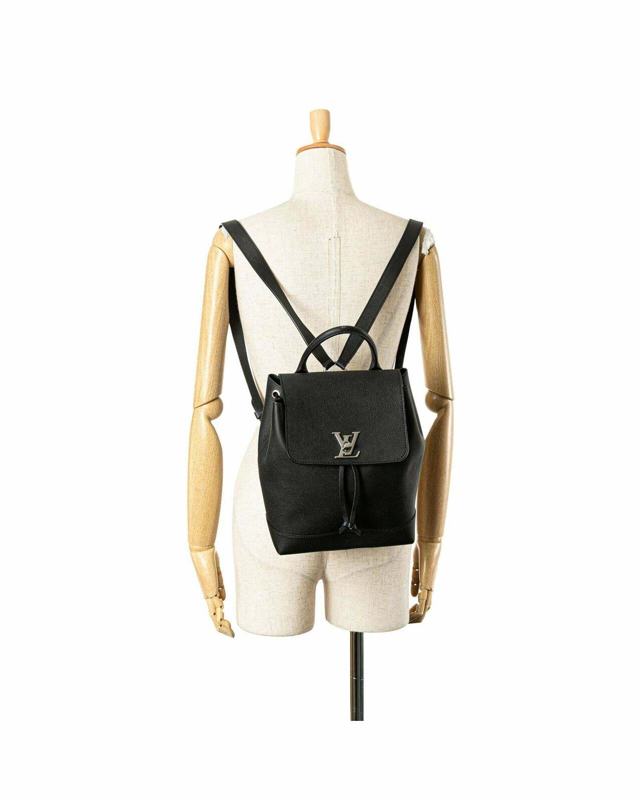 Pebbled Leather Backpack - Black / One Size