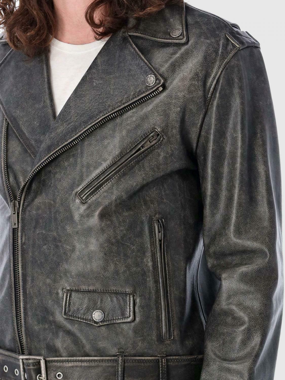 Leather Jacket Vintage Style - Black / 50 IT
