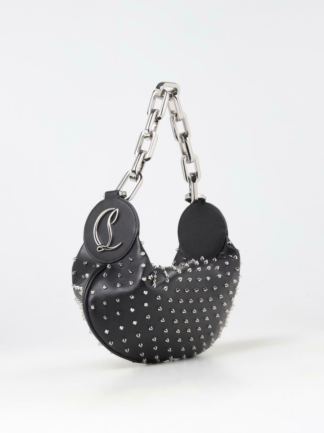 Cabata Spiked Chain Shoulder Bag - Black / U EU