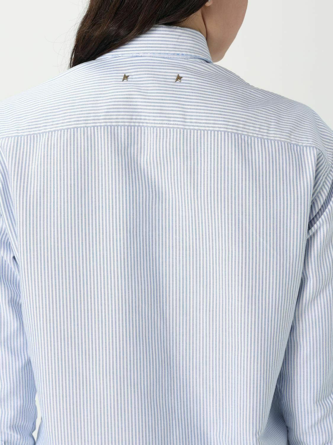 Striped Cotton Shirt Relaxed Fit - Blue / L EU
