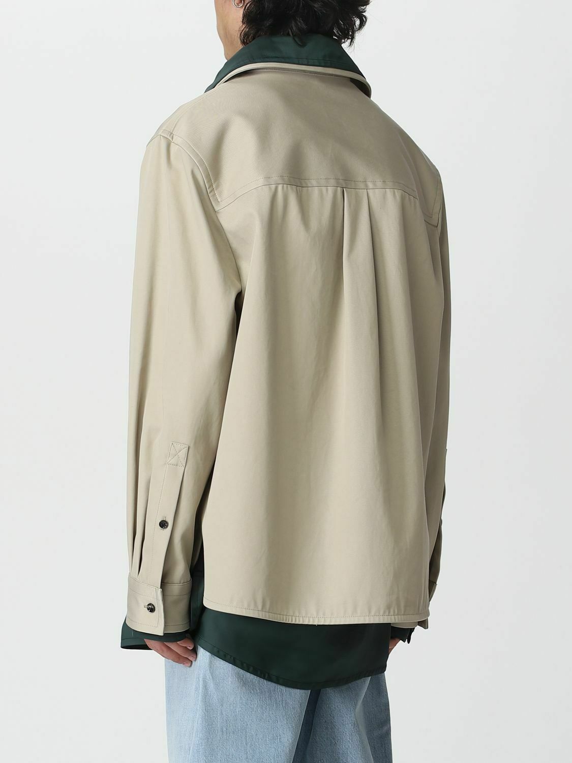 Oversized TwoTone Shirt - Beige / 46 IT