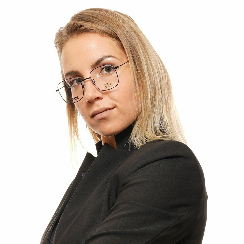 TJ 1996F Black Square Eyeglasses - Black / One Size