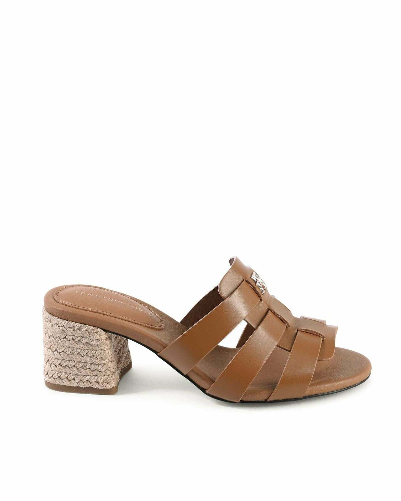 Leather Block Heel Sandals - Brown / 38 IT