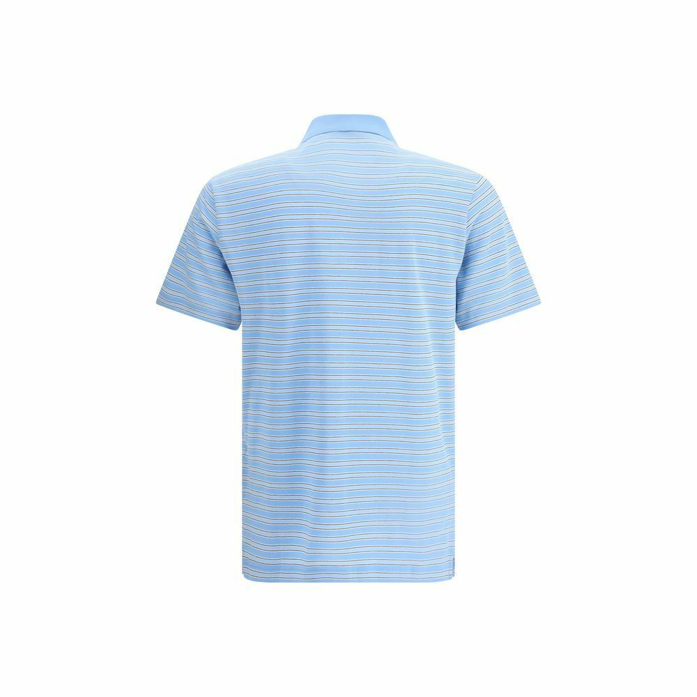 Striped Polo Shirt - Light Blue / XL