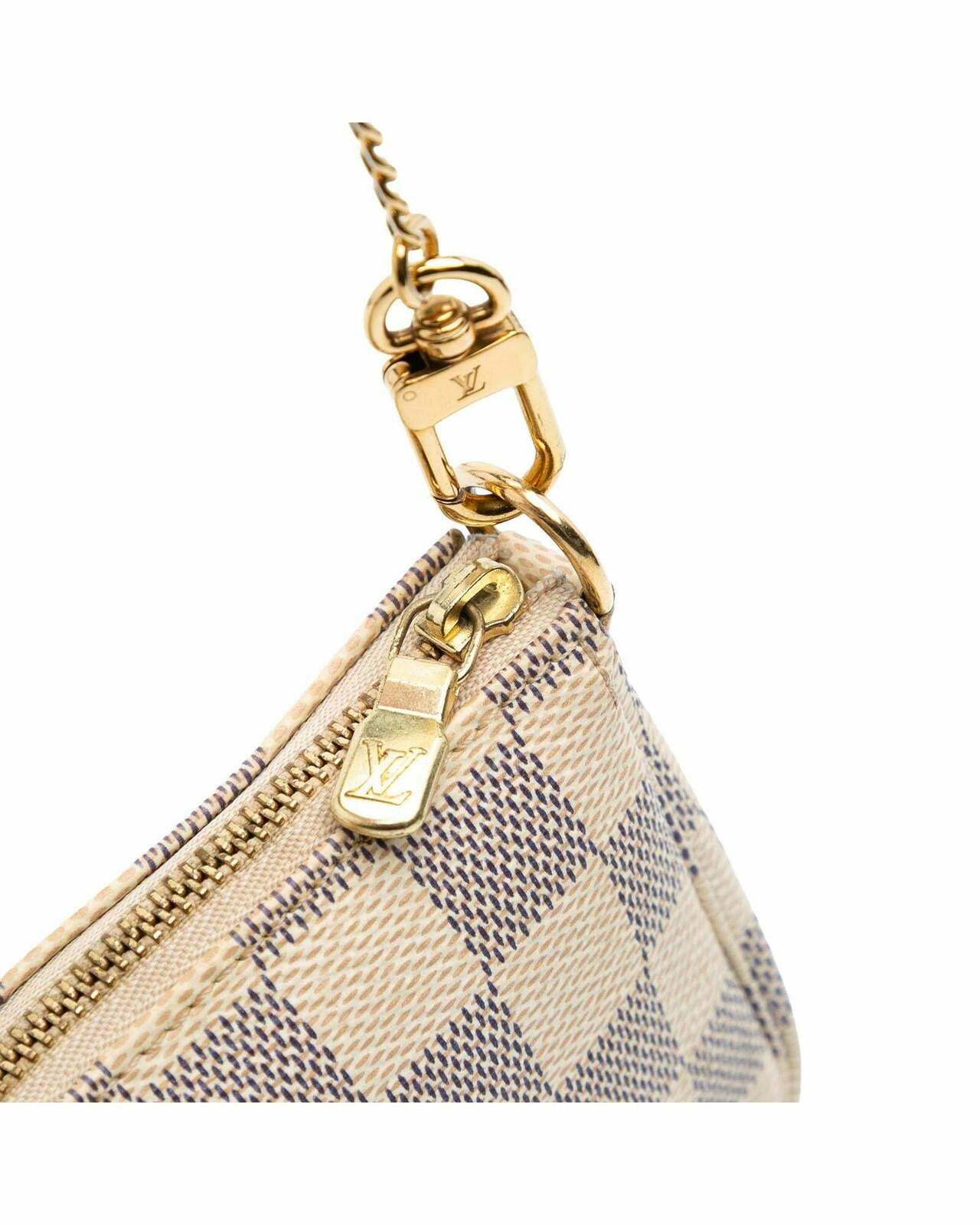 Mini Pochette Canvas Chain Bag - White / One Size