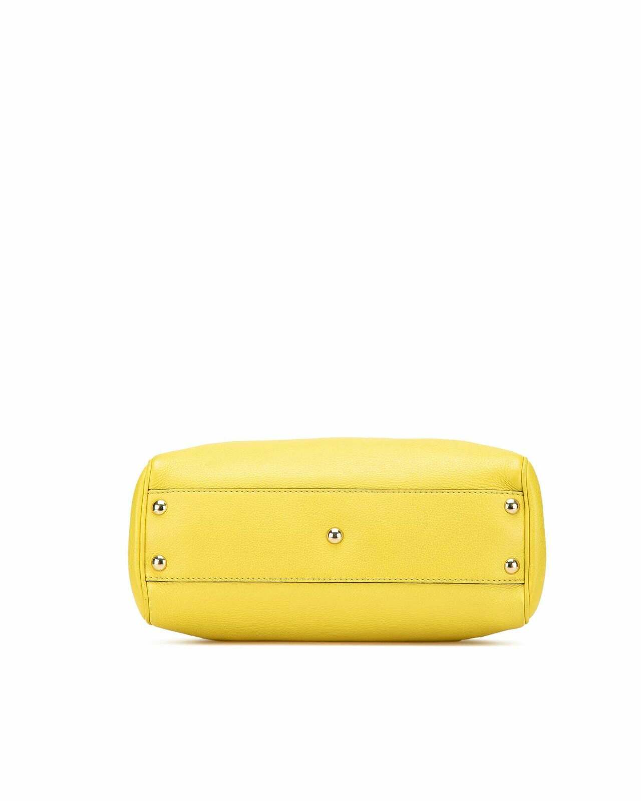 Bamboo Top Handle Bag - Yellow / One Size