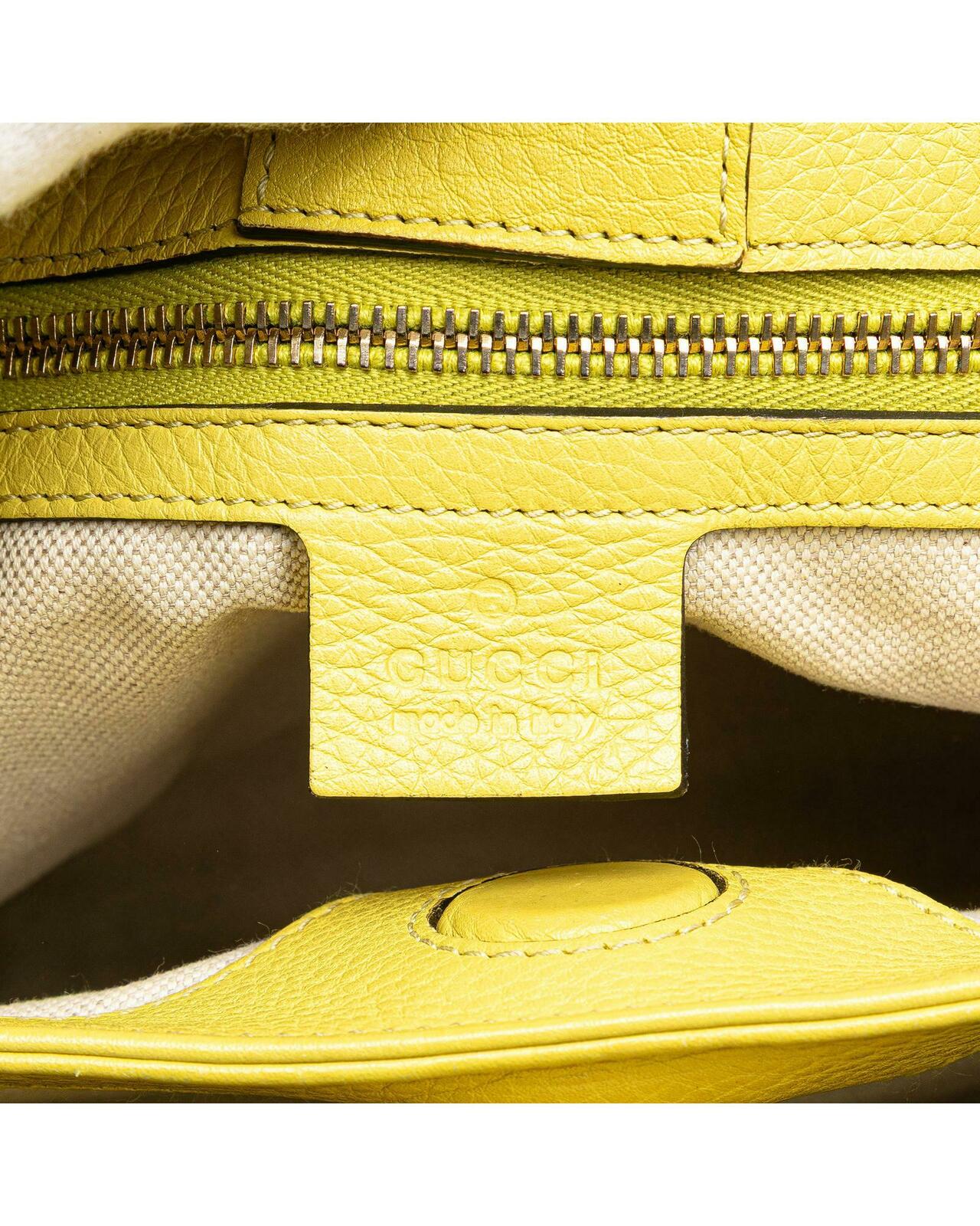 Bamboo Top Handle Bag - Yellow / One Size