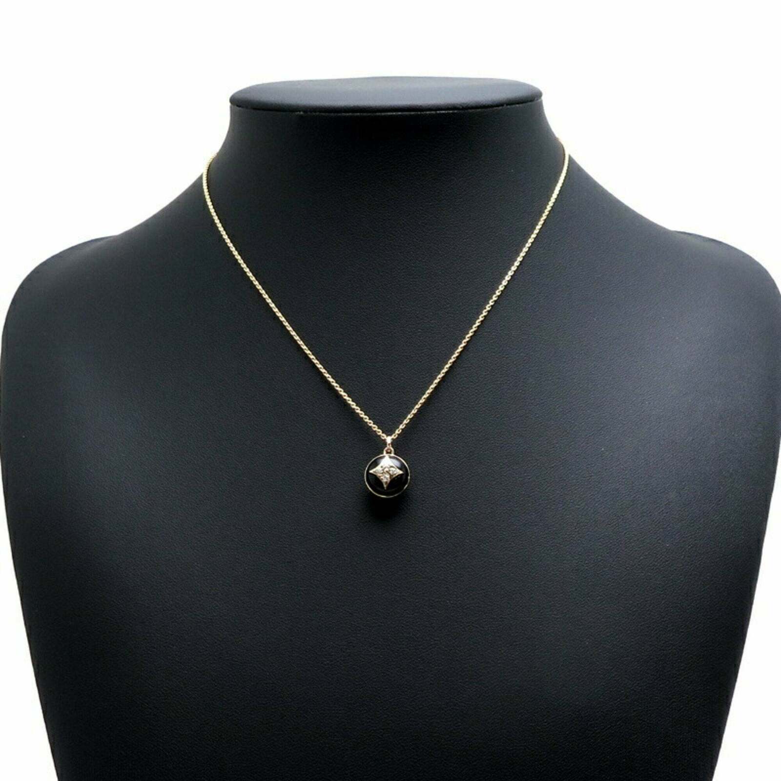 Onyx Diamond Pendant Necklace Q93178 - Gold / One Size