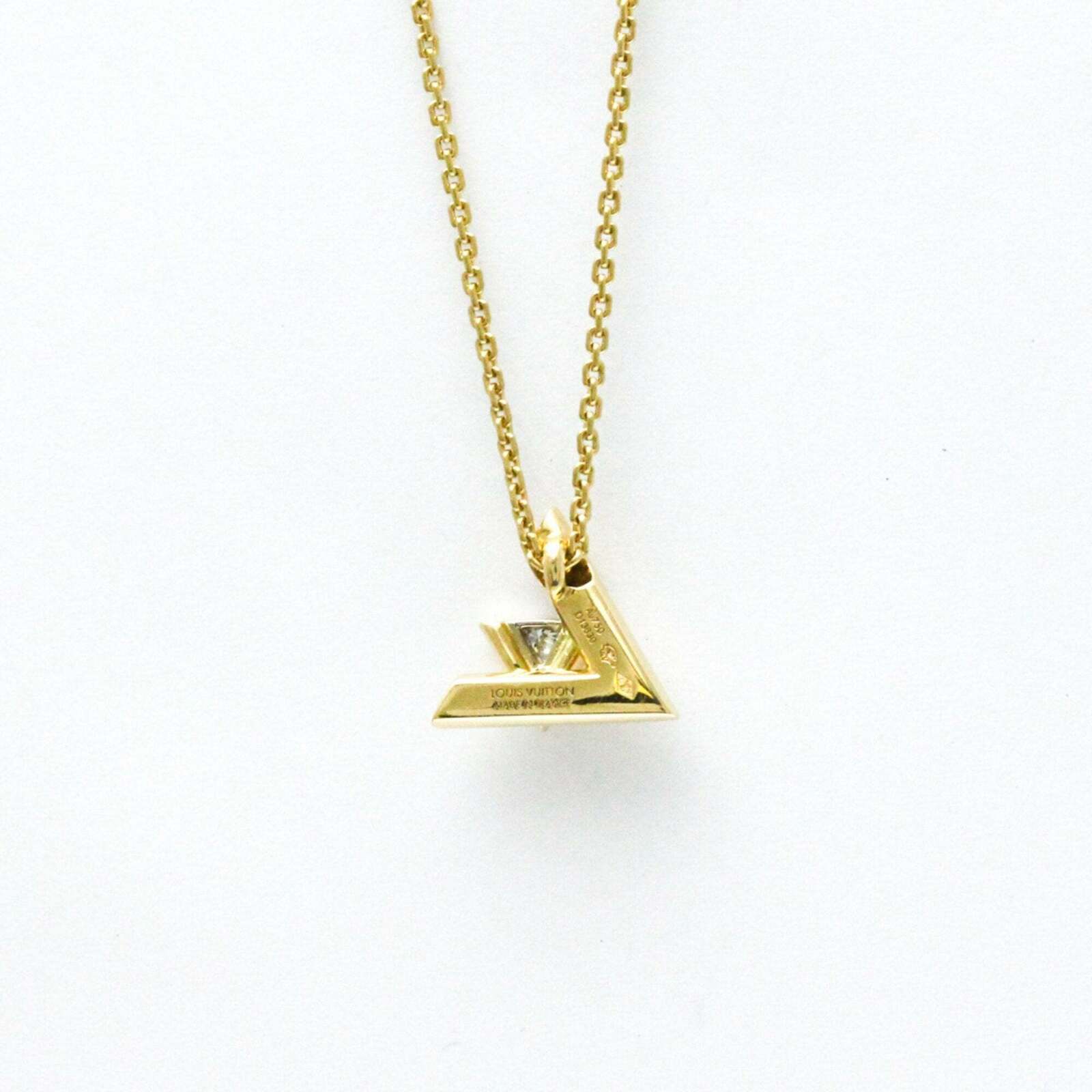 LV Initiales Necklace Gold Pendant - Gold / One Size