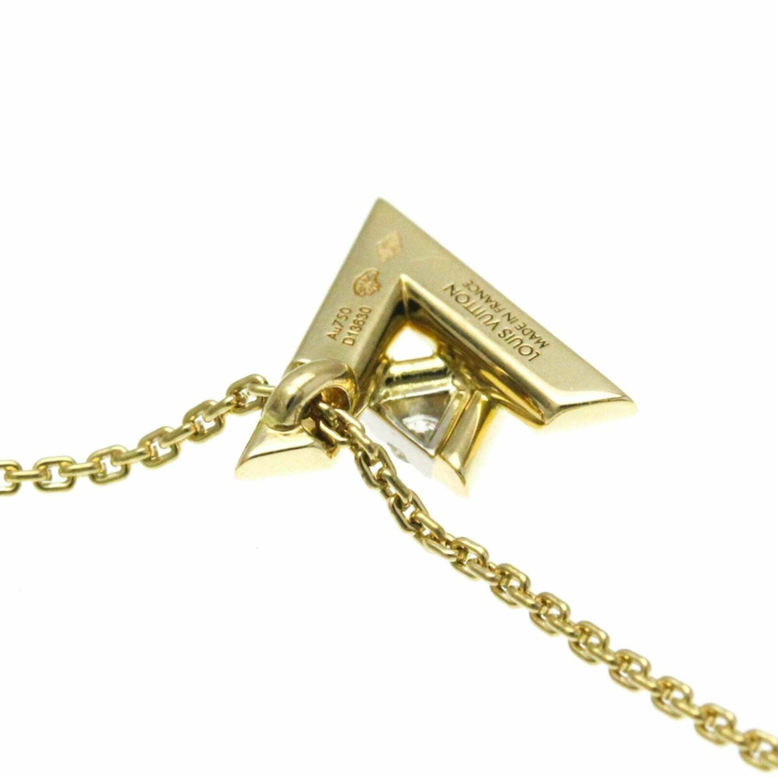 LV Initiales Necklace Gold Pendant - Gold / One Size