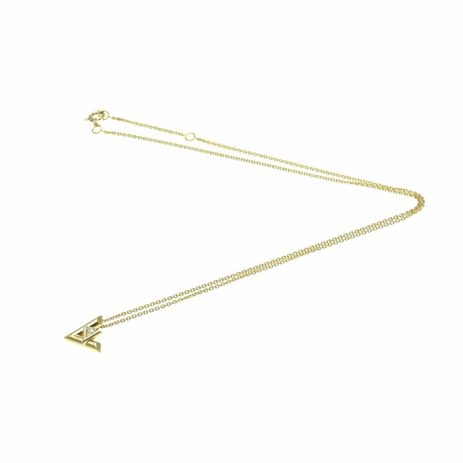LV Initiales Necklace Gold Pendant - Gold / One Size