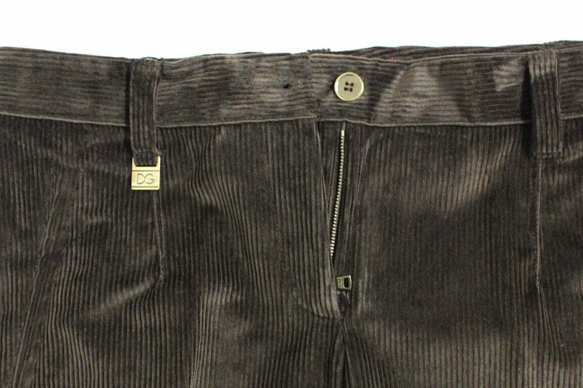 Dolce & Gabbana Brown Corduroy Pants - Brown / 42 IT