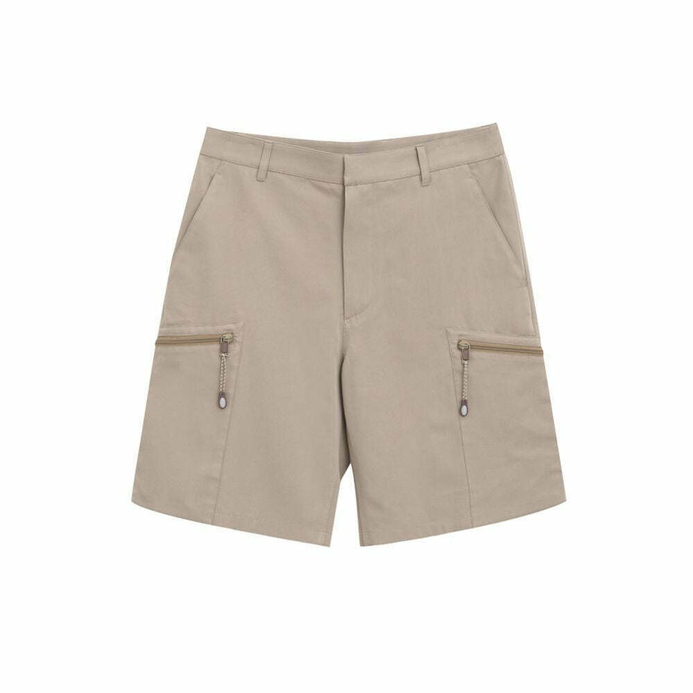 Cargo Shorts Zipper Pocket - Beige / 48 IT
