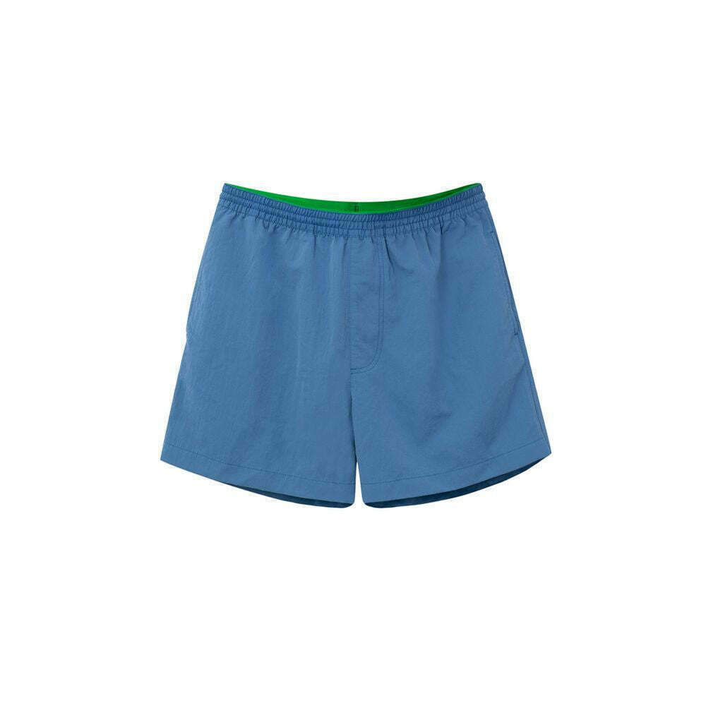 Polyamide Swim Short with Elastic Waist and Adjustable Drawstring - Blue / S