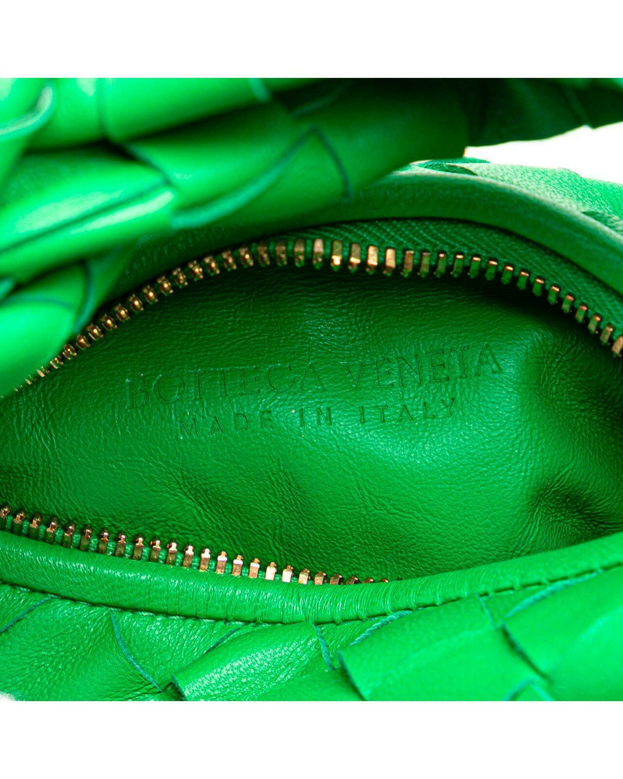 Bottega Veneta The Pouch Intrecciato Leather Shoulder Bag - Green / One Size