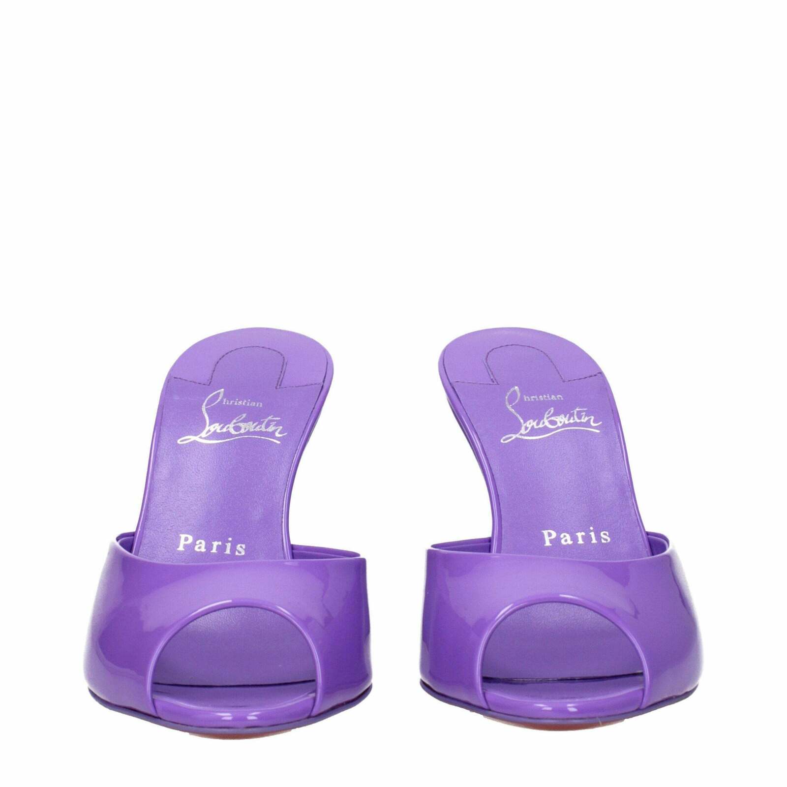 Patent Leather Open Toe Wedge Heels - Purple / 37 EU