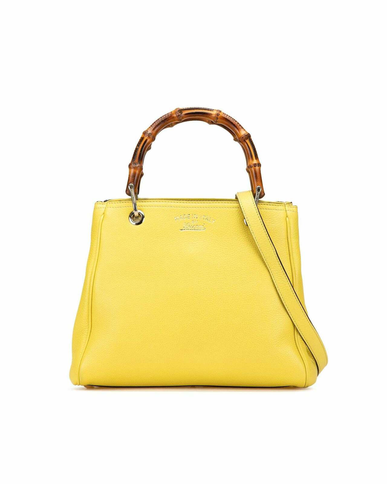 Bamboo Top Handle Bag - Yellow / One Size