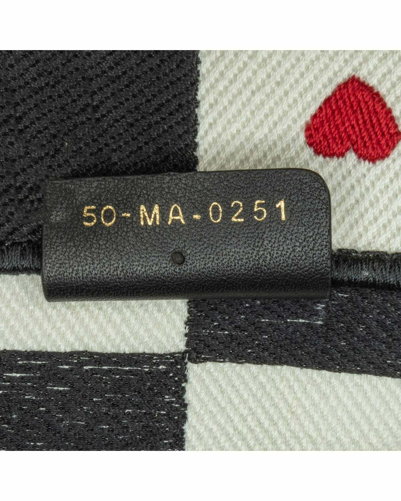 Dior Book Tote Checkerboard Heart BlackWhiteRed - White / One Size