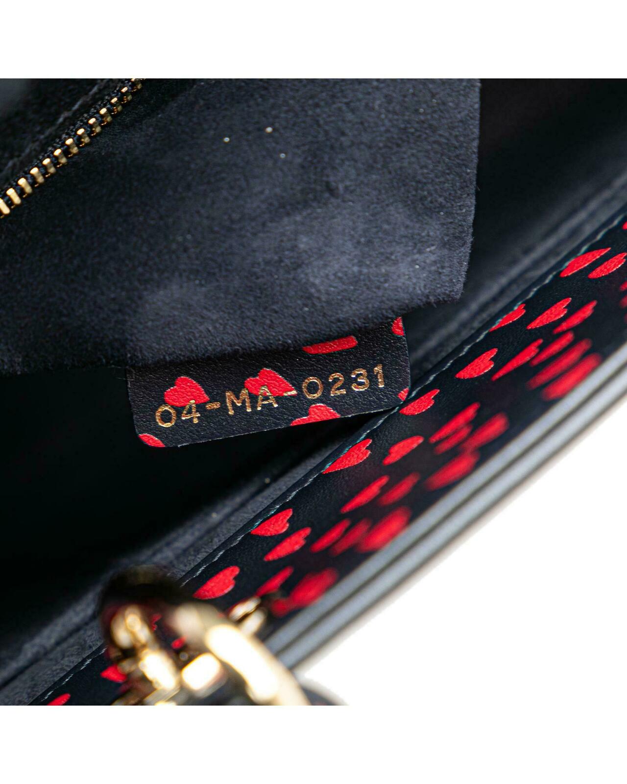 Dior Lady Dior My ABCDior Black Leather Tote Bag - Blue / One Size