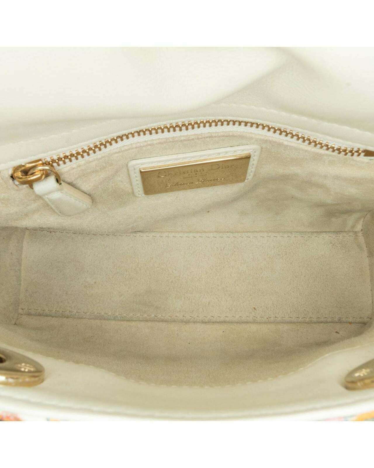 Dior Lady Dior Mini Bag with Hearts - White / One Size