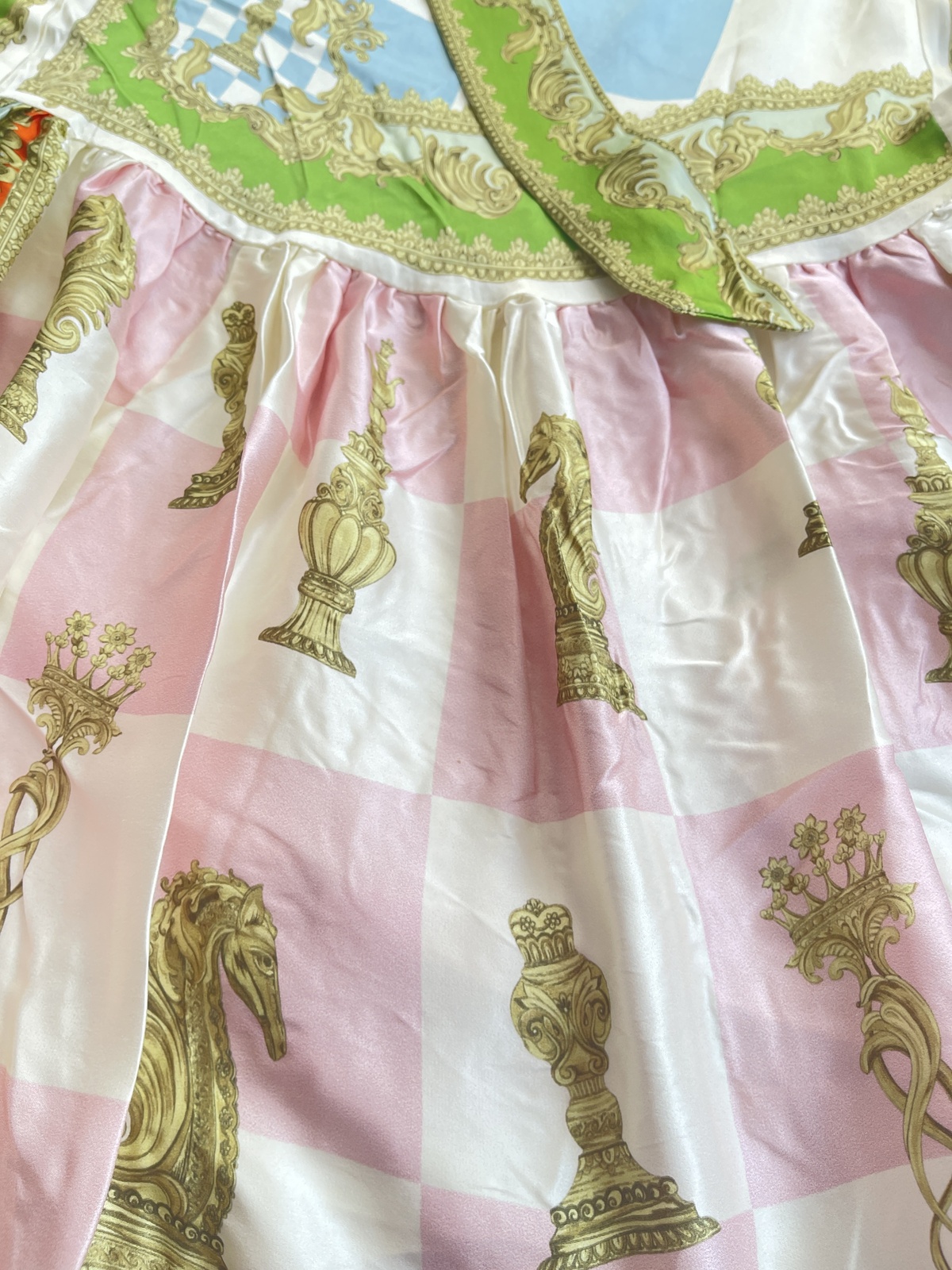 CHECKMATE SILK SHIRTDRESS MULTI AU14/US10