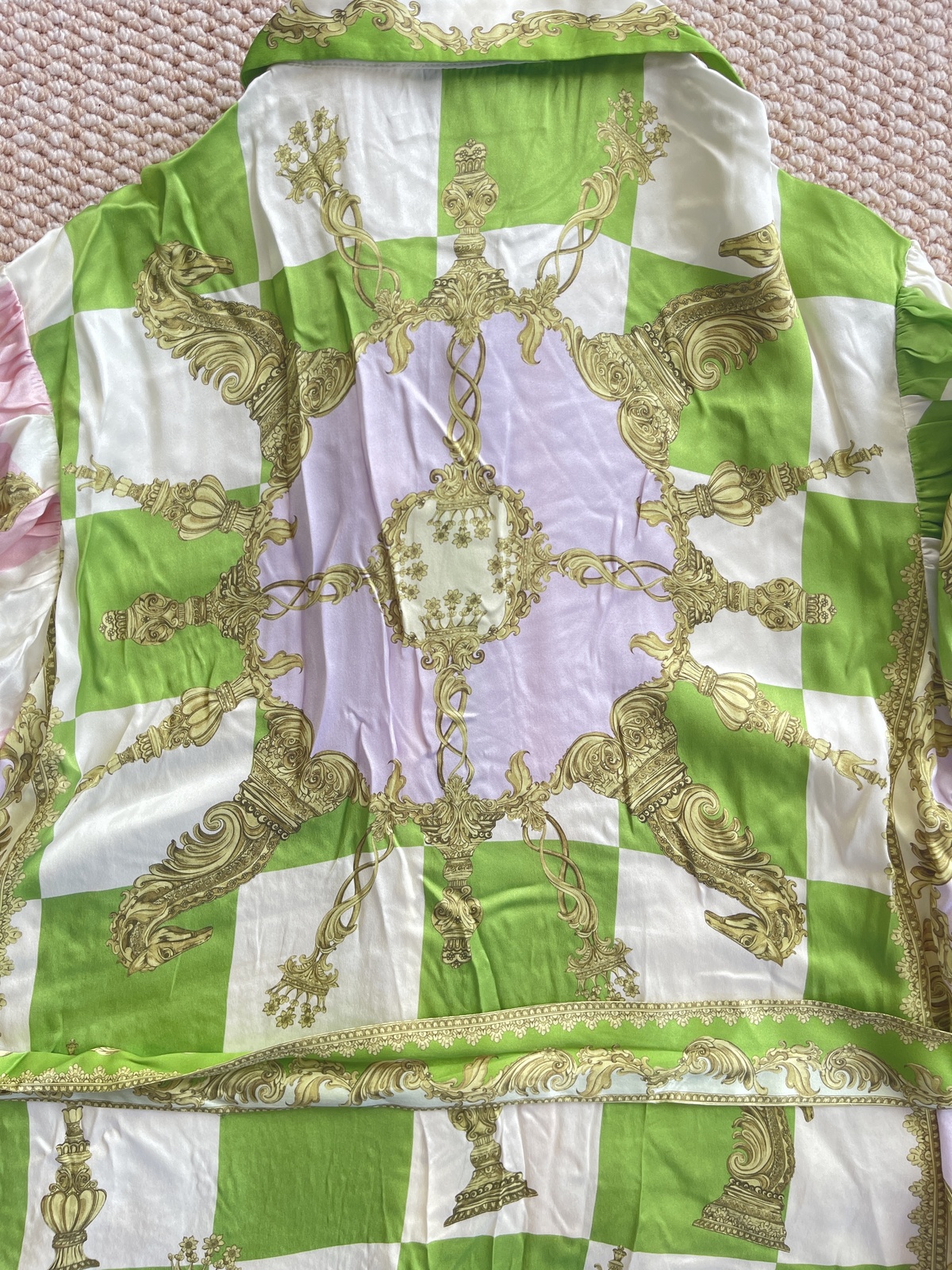 CHECKMATE SILK SHIRTDRESS MULTI AU14/US10