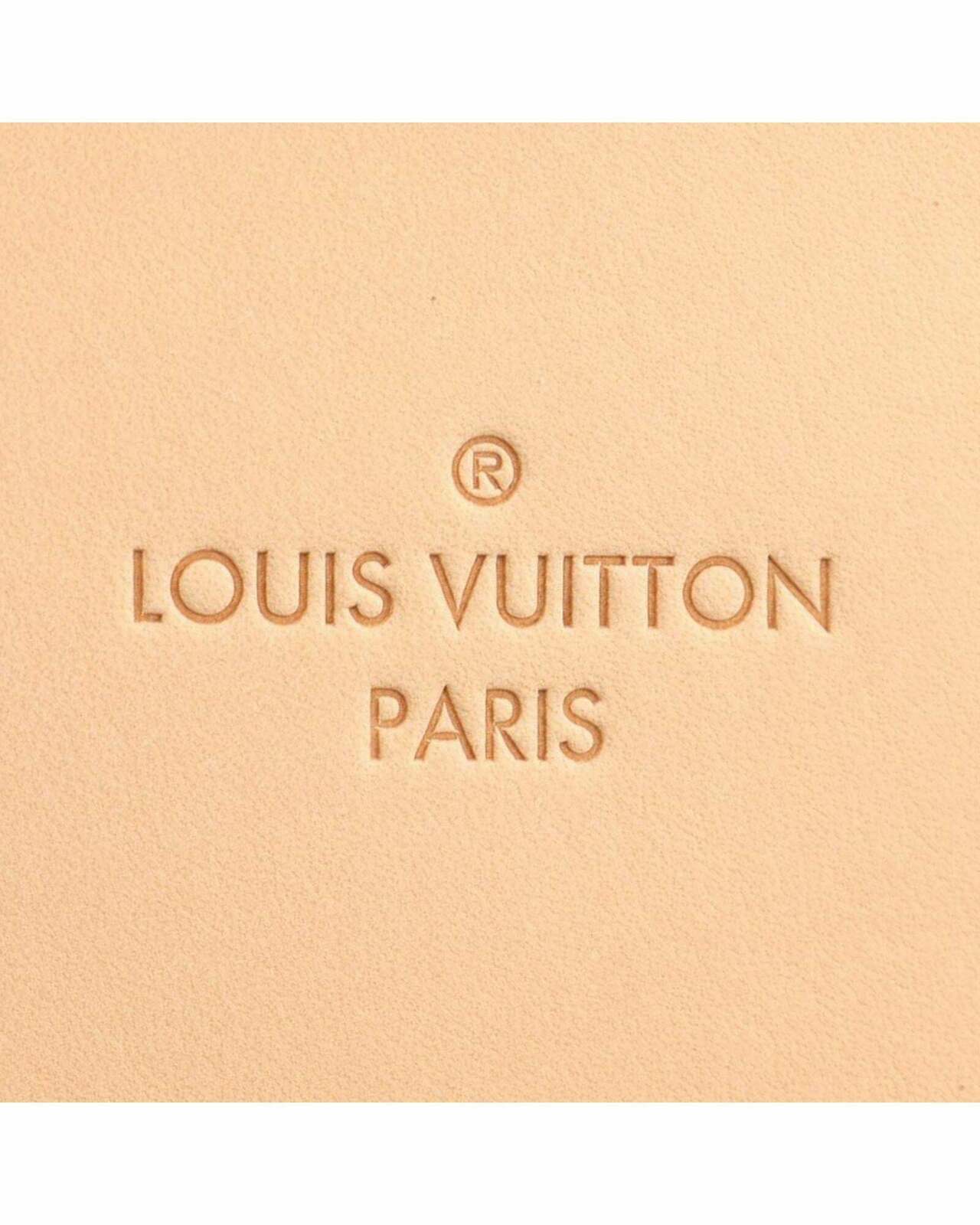 Monogram Canvas Trolley Bag with Leather Handle and Interior Zip Compartment - Brown / One Size