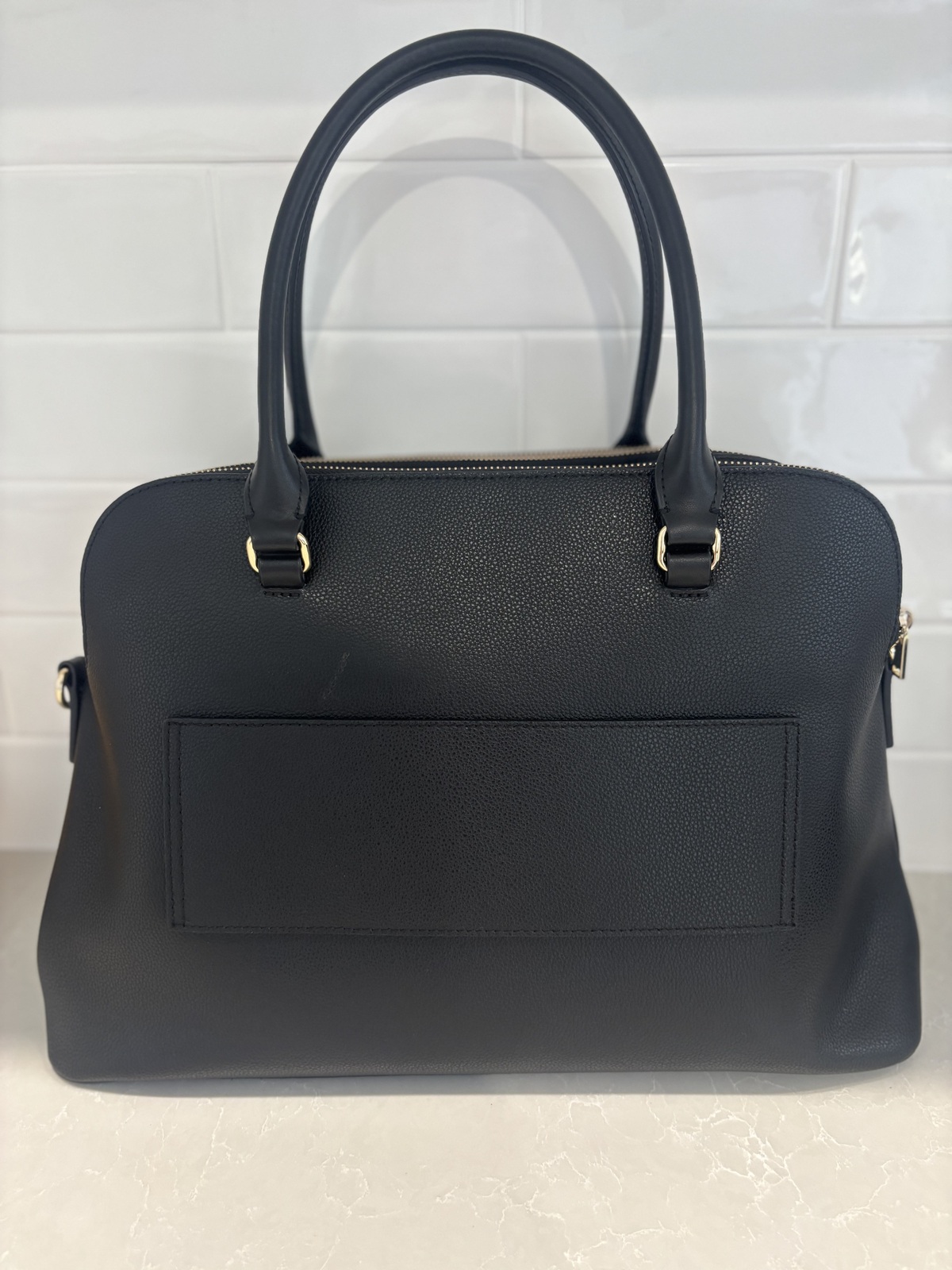 Iris Double Zip 14" Tote Bag Black