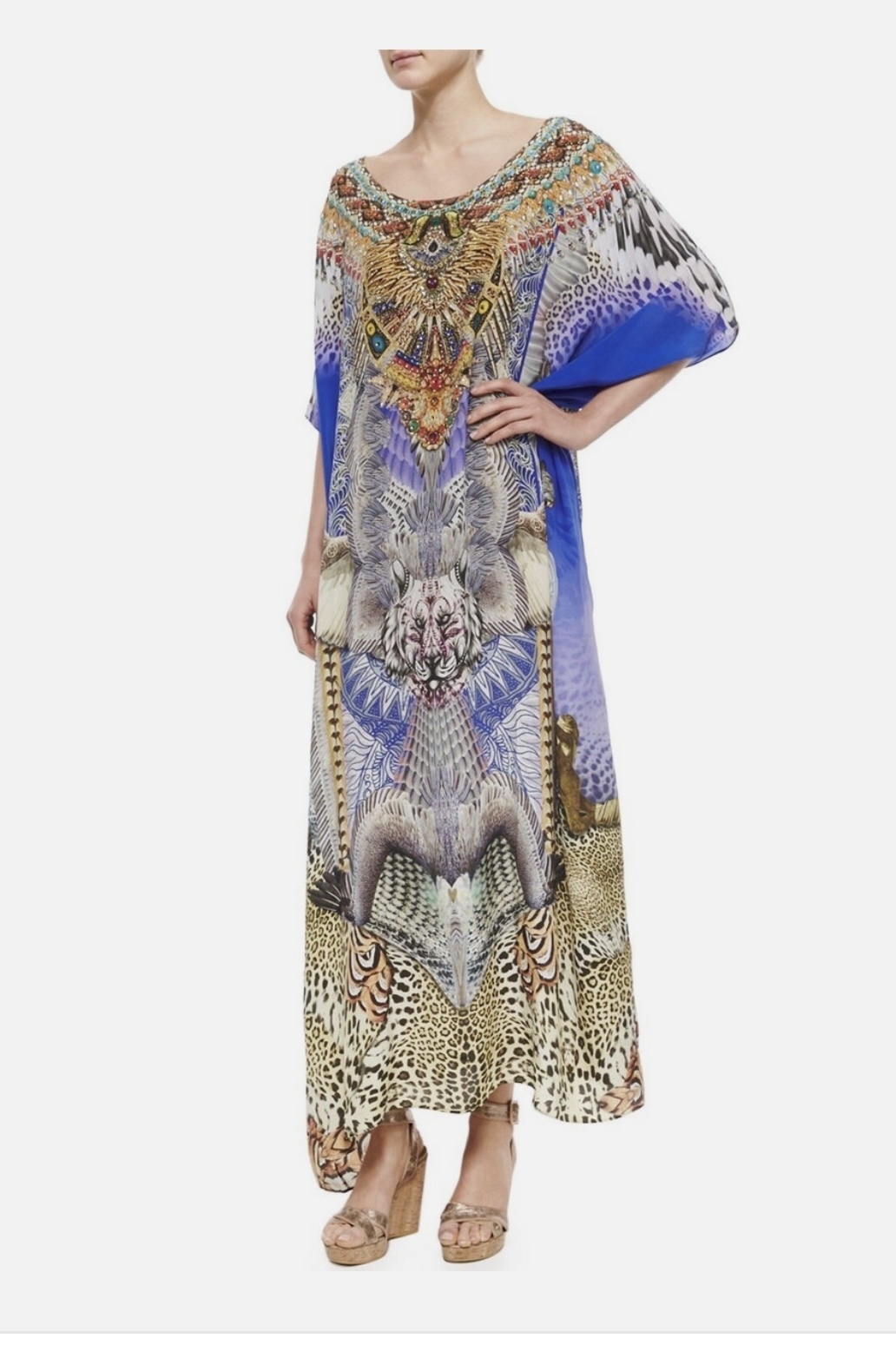 “Shamanic by Nature” Round Neck Silk Kaftan