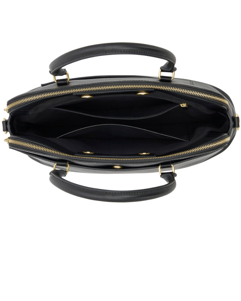 Iris Double Zip 14" Tote Bag Black