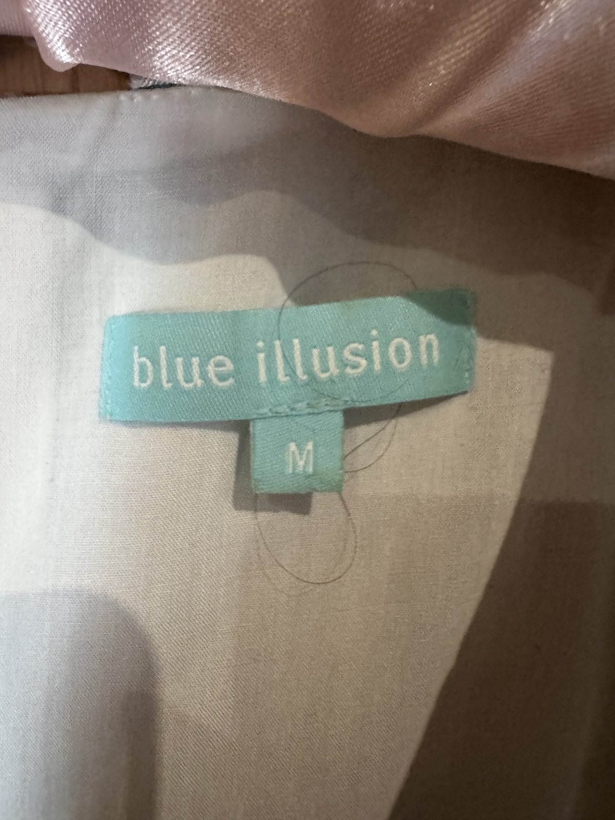 Silk 100% new floral dress, Blue Illusion, size M. Never worn.