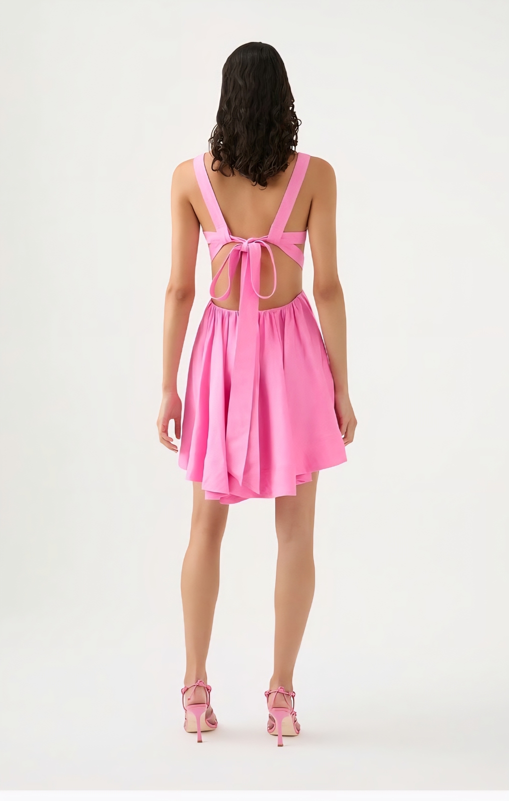  Clara Tie Back Mini Dress